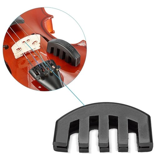 Rubber 4/4 Violin Mute Practice Mute Fiddle Silencer with 5 Prongs