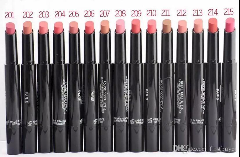 Rouge Hydrating Lipstick LipShine Pencil Brand Makeup Top Quality Long-lasting Cosmetics 15 Color 2g Free Shipping