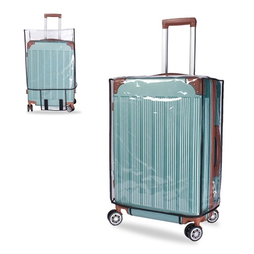 Transparent PVC Travel Luggage Cover Suitcase Protector Cover Dust Cover Fits 18 Inch Luggage