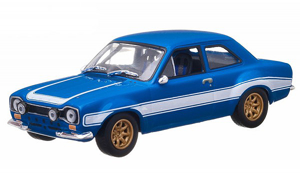 Ford Escort RS2000 MkI (1976) from Fast And Furious in Blue with White Stripes (1:43 scale by Green Light Collectibles GL86222)
