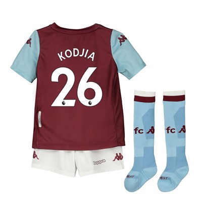 Aston Villa Home Minikit 2019-20 with Kodjia 26 printing