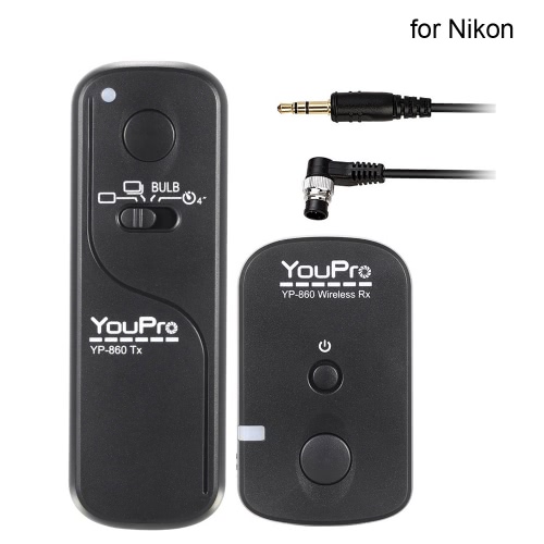 YouPro YP-860 2.4G Wireless Remote Control Shutter Release Transmitter Receiver for DSLR Camera