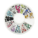 480pcs de style mixte et multi-couleur des paillettes de la mode strass nail art décoration