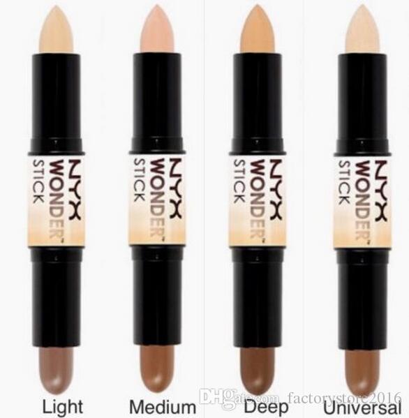 NYX Wonder Stick Concealer Highlighterss Foundation Face Makeup Double-ended Contour stick 4 Colors Light/Medium/Deep/Universal Cosmetics