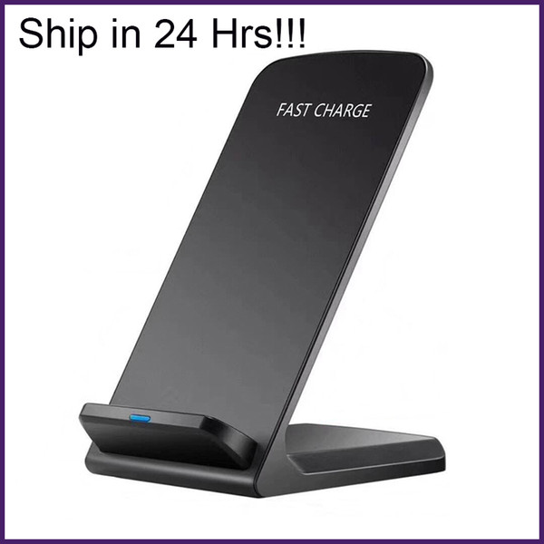 QI Wireless Charger Quick Charge 2.0 Fast Charging for iPhone 8 10 X Samsung S6 S7 S8 2-Coils Stand 5V/2A & 9V/1.67A