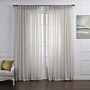(Dos paneles) neoclásica elegante sólido blanco cortina escarpada ecológico