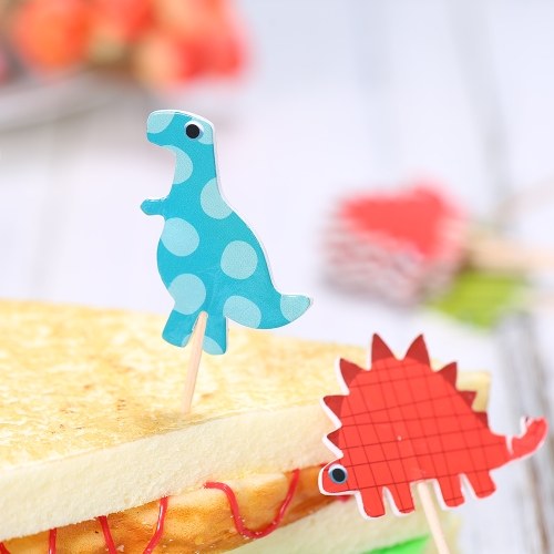 24 Piezas Lovely Dinosaur Cake Topper