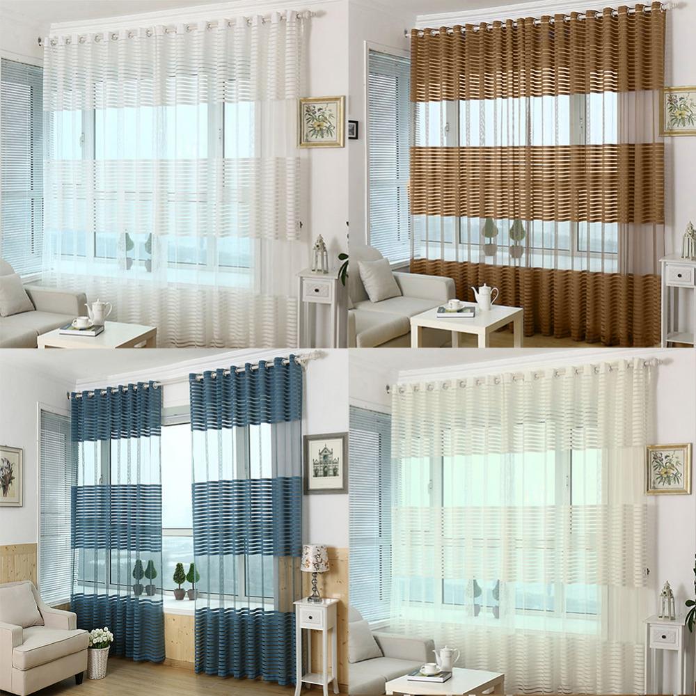 Wholesale-Jacquard curtain punching screens wild striped finished bedroom balcony living room hollow ventilation decorated screens