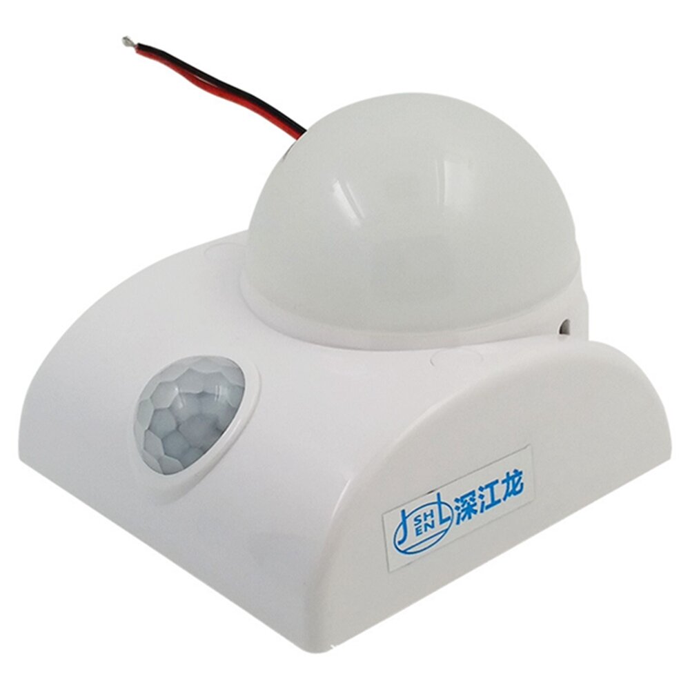 AC170-250V 5W PIR Motion Sensor Light Switch Adjustable Delay Time for Lamp
