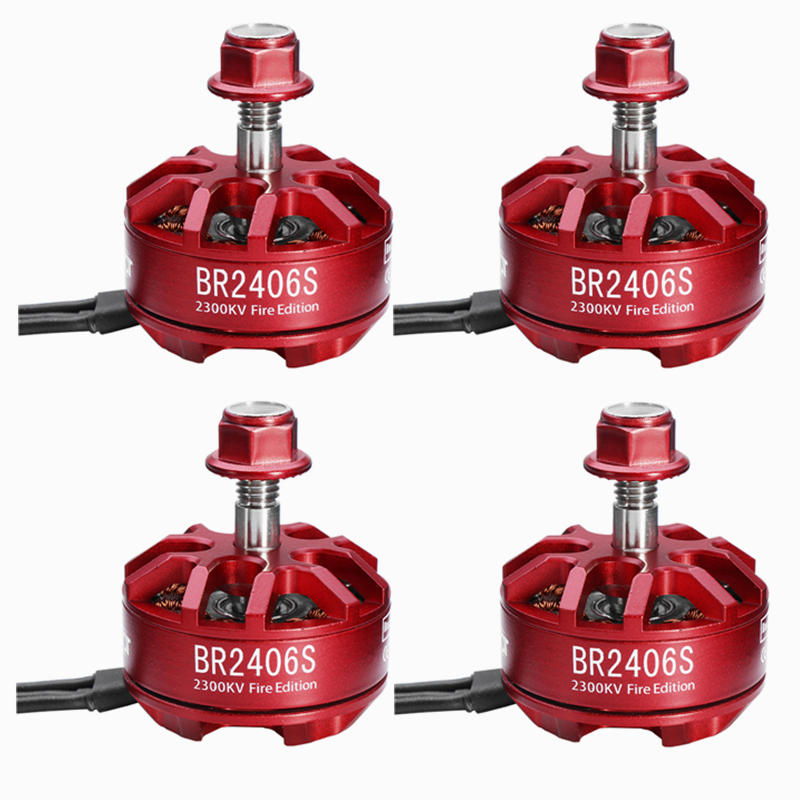 4X Racerstar 2406 BR2406S Fire Edition 2300KV 2-5S Brushless Motor For X220 250 280 300 for RC Drone