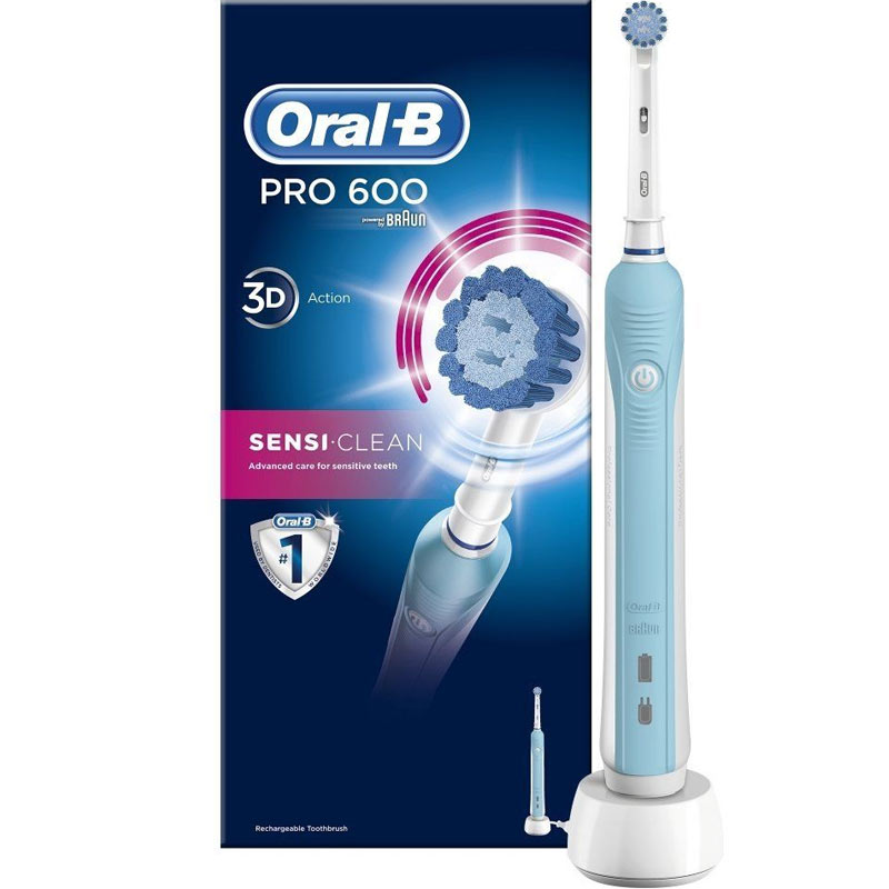 Oral B PRO 600 Sensi Clean Rechargeable Electric Toothbrush