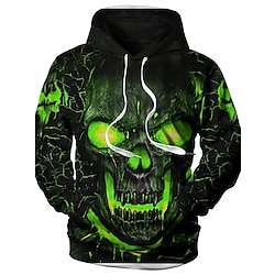 Skeleton / Skull Hoodie Cartoon Manga Anime Front Pocket Graphic Hoodie For Men's Women's Unisex Adults' 3D Print 100% Polyester Casual Daily Lightinthebox