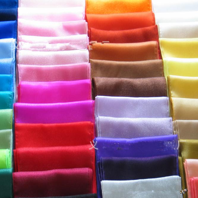 Hot Sale Wedding Table Runner 50 Pieces 12"x108" Organza Table Runners Wedding Party Supply Decorations 21 Kinds of Color Table Runner GW152