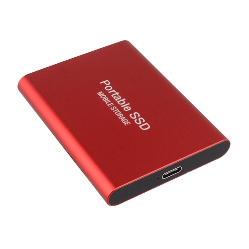 Mobile Festplatte Typ C USB3.1 Tragbare SSD Stoßfeste Aluminiumlegierung Solid State Drive 540 MB / s Übertragungsgeschwindigkeit Schwarz