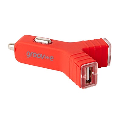 Groov-e Dual USB Autoladegerät - Rot