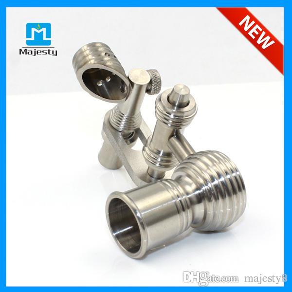 Titanium Nail Rig 14mm Titanium Nails With Honey Bucket Two Function GR2 Wax Oil For Glass Bong Glass Water Pipe Oil Rigs