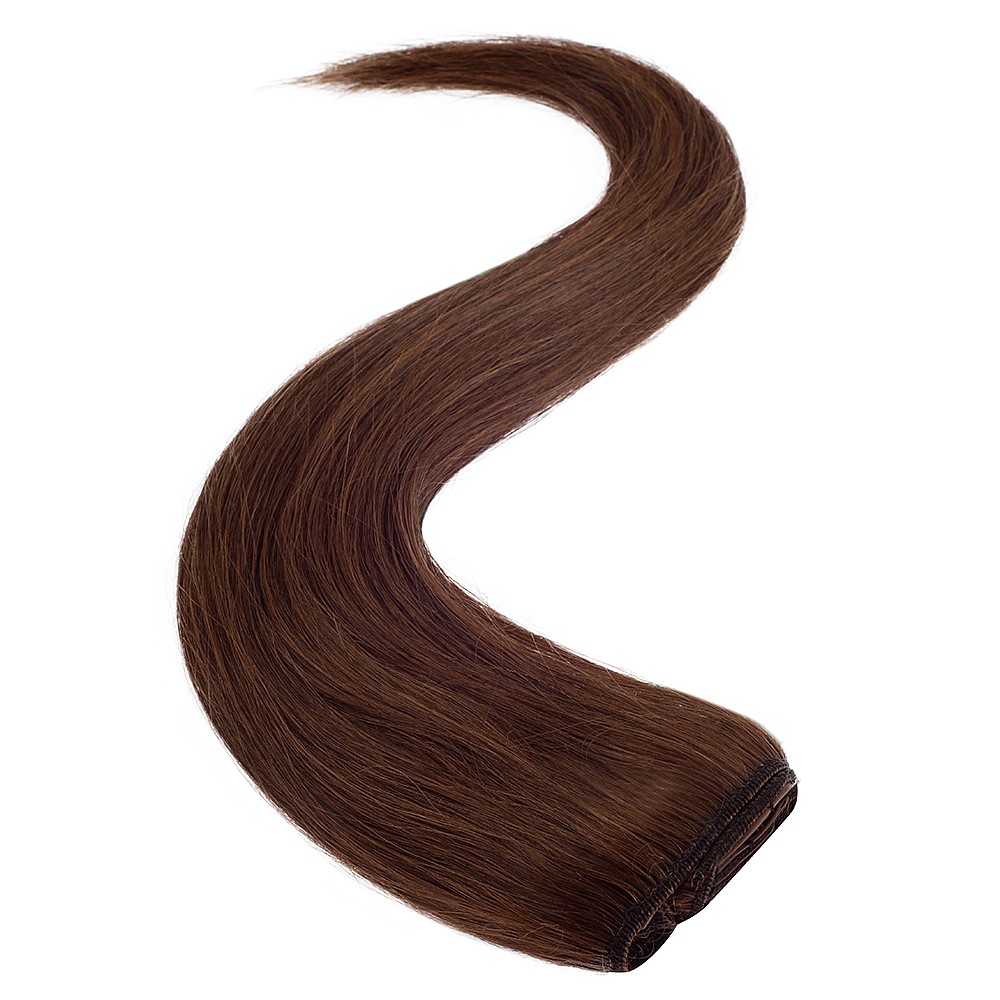 Wildest Dreams Clip In Full Head Human Hair Extension 18 Inch - 6 Sunkissed Brown