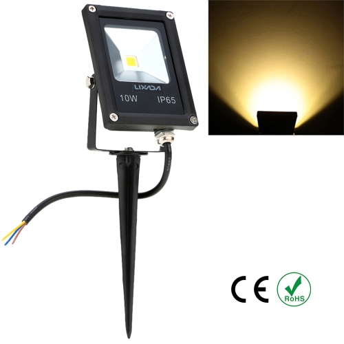 Lixada Real Power 10W 85-265V AC IP65 Ultrathin LED Flood Light with Stake Outdoor Garden Tunnel Square Yard Landscape Lighting CE RoHs