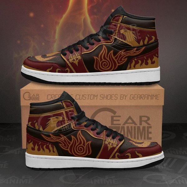 Avatar Fire Nation Sneakers the Last Airbender Custom Sho