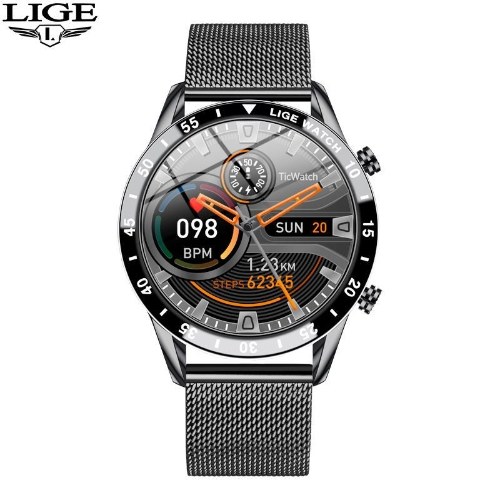 LIGE 1,3-Zoll-Full-Touchscreen multifunktionale intelligente Uhr