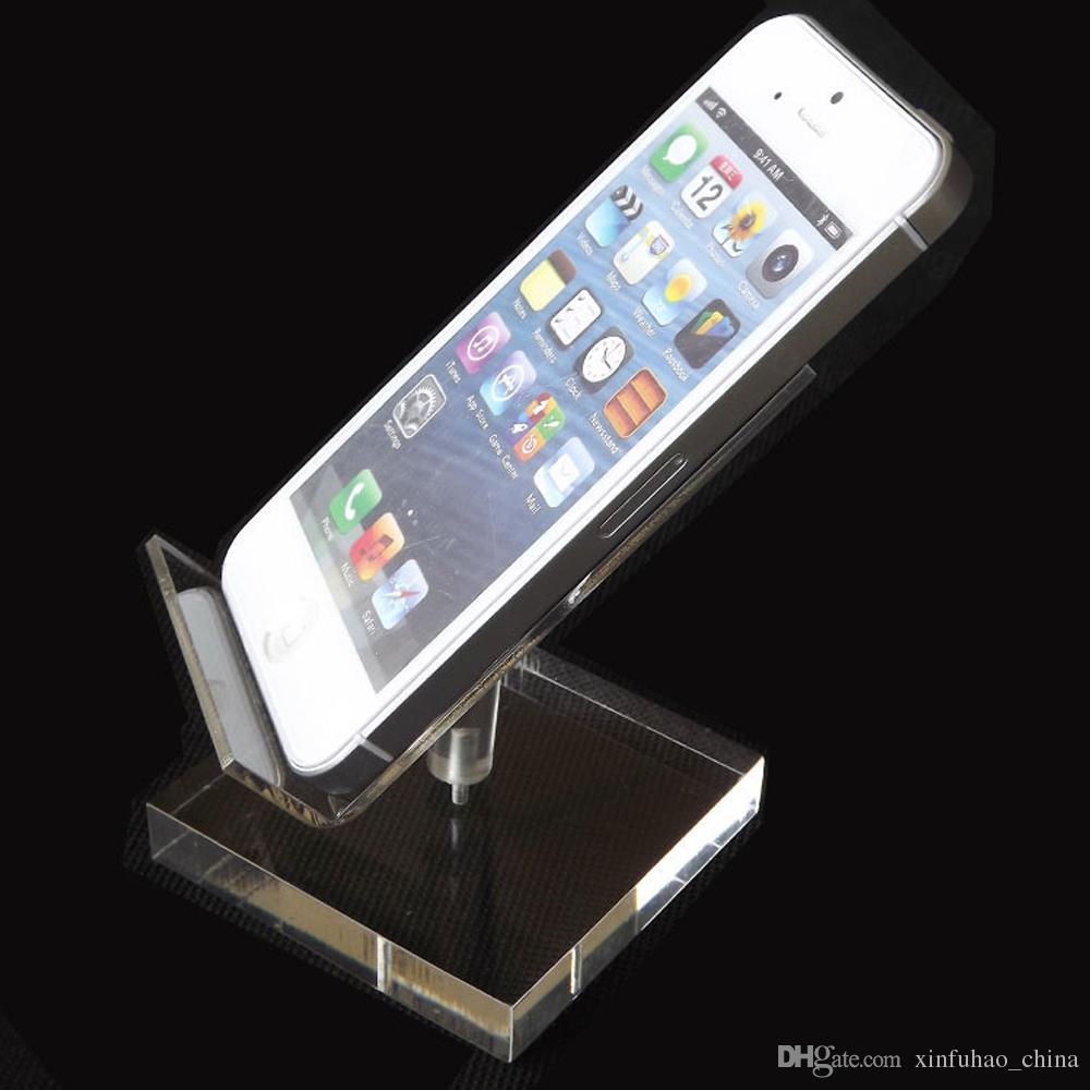 Acrylic Mobile Cell Phone Display Stand Holder rotatable pallet tray shallow desktop showing display stand