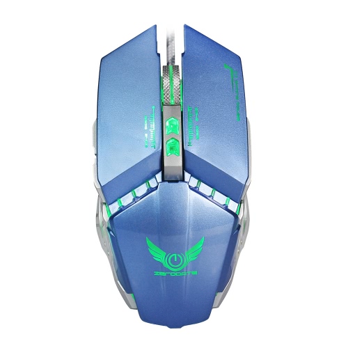 HXSJ X700 USB Wired Game Mice Macro Definition Programming Mechanical Gaming Mouse 3200DPI Adjustable 8 Buttons Breathing LED Lighting Effect