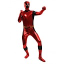 Deadpool super-héros rouge brillant métallique unisexe zentai