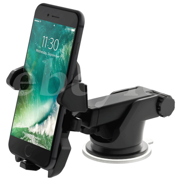 Retractable Car Mount Holder Easy One Touch Universal Holders Suction Cup Cradle Stand For iPhone 7S 6 6S Plus Samsung S8 S7 Edge