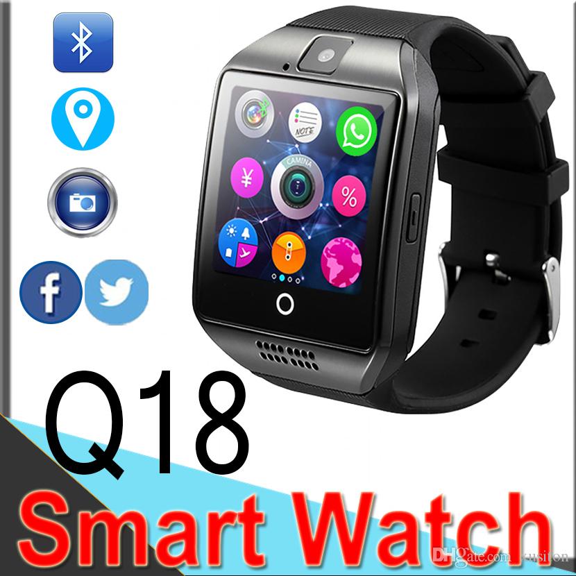 Q18 Smart Watches Bluetooth Smart Band for Android Cellphones Support SIM Card Camera Answer Call and Set up Various Language 50 packs EQ18