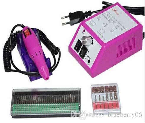 Professional Pink Electric Nail Drill Manicure Machine with Drill Bits 110v-240V(EU Plug) Easy to Use Free Shipping