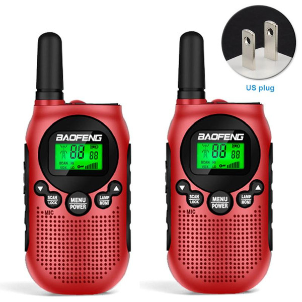 2pcs Ergonomic Mini Rechargeable Noise Reduction Kid Walkie Talkie Long Distance Hiking Birthday Gift 2 Way Radio Outdoor Sports