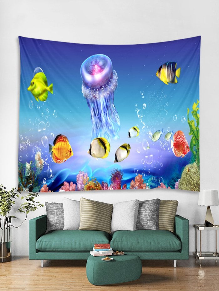 Underwater World Jelly Fish Tapestry Art Decoration