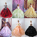 6 PCs poupée Barbie robe de soirée de luxe Princesse charmante