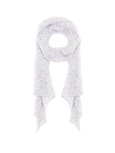 Light Gray Knitted Solid Casual Scarf