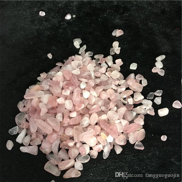 50g Pink Rose Quartz Irregular Tumbled Stones Gravel Crystal Healing Reiki Rock Gem Beads Chip for Fish Tank Aquarium Decor