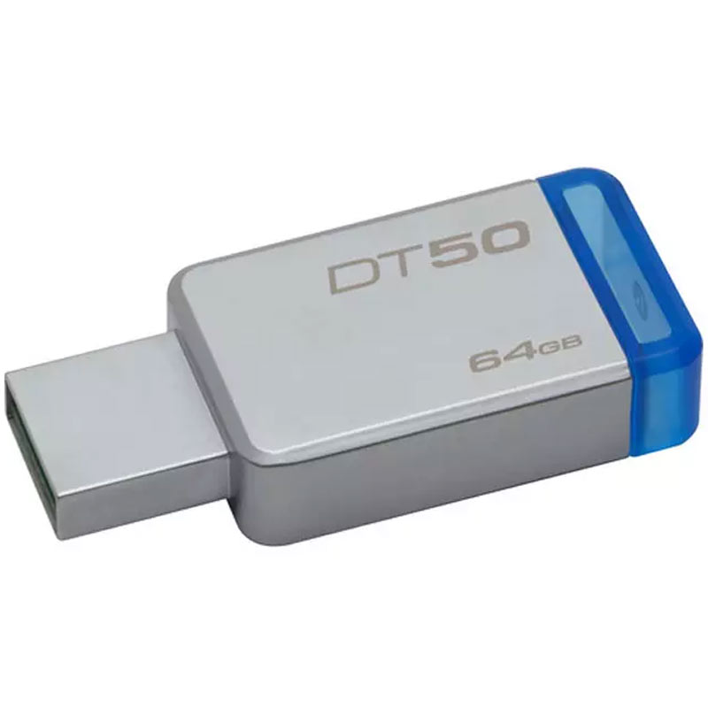 Kingston 64GB DataTraveler DT50 3.0 USB Stick - Metall/Blau