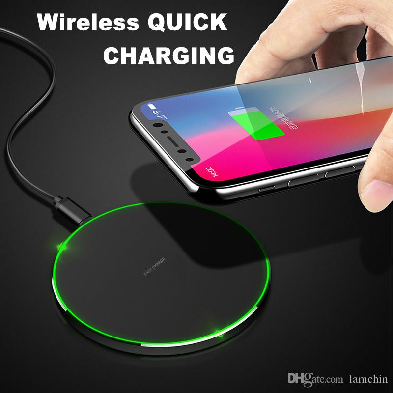 Qi Wireless Charger Cordless Power Charging Pad LED Light Universal for iPhone X iPhone 8 Samsung Galaxy Note 8 S8 Plus