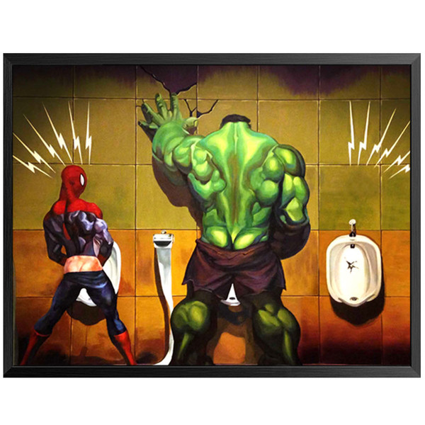 superhero toilet bathroom cuadros nordic poster anime wall art canvas painting washroom wall pictures for living room unframed