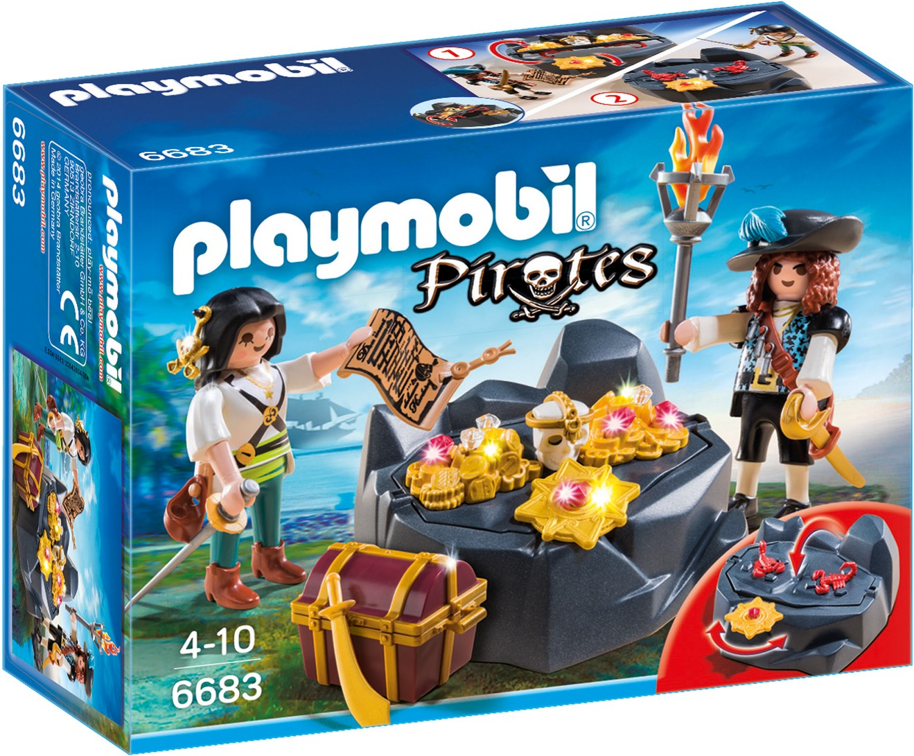Playmobil Pirates Piraten-Schatzversteck - Aktion/Abenteuer - Pirate Treasure Hideout - Junge - Mehrfarben (6683)