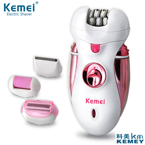 New arrival 4 in 1 Rechargeable Multifunctional Women Shaver Electric Epilator Hair Removal Foot Care Tool battery power shaver