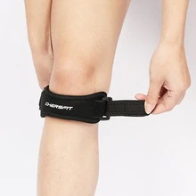 Adjustable Patella Knee Tendon Strap Protector Guard Support Pad Belted Sports Knee Brace Black Kneepads Outdoor