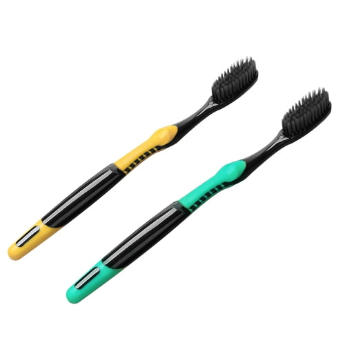 2pcs Bamboo Charcoal Toothbrush Soft Black Tooth Brush Travel Eco-friendly Brush Tooth For Adults
