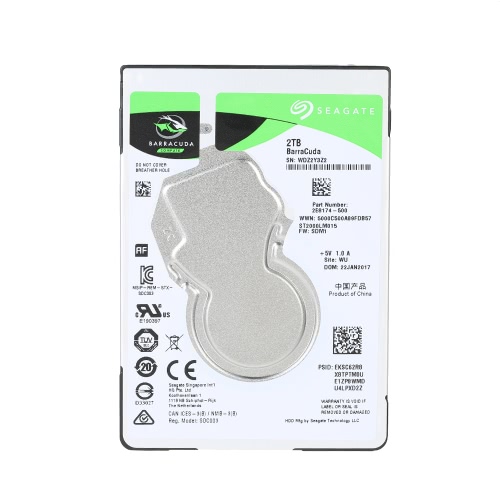 Seagate 2TB Laptop HDD Internal Notebook Hard Disk Drive 7mm 5400RPM SATA 6Gb/s 16MB Cache 2.5-inch ST2000LM007