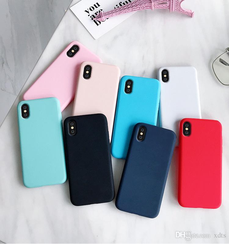 Simple Phone case For iPhone Xs Max XR X For Apple For iPhone 6 7 8 Plus Original Silicone TPU phone cases cover