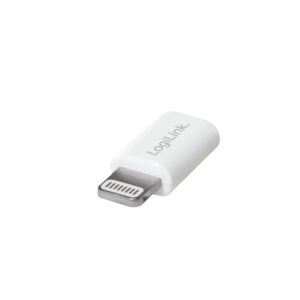 Logilink - Lightning Adapter - Lightning (M) bis Micro-USB Typ B (W) - weiß - für Apple iPad/iPhone/iPod (Lightning) (AU0036)