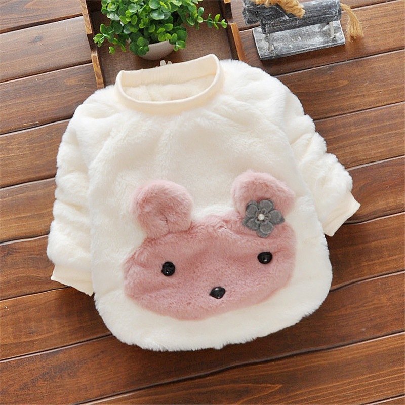 Baby / Toddler Lovely Rabbit Decor Thick Long-sleeve Sweater
