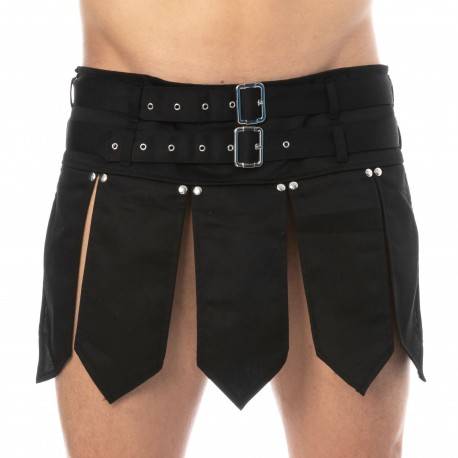 Orion Gladiator Leatherette Skirt - Black M