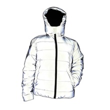 Men Reflective Winter Jacket Light Reflecting Night Jogger Hooded Parkas Thick Women Cotton Coat Plus Size Hip Hop Streetwear