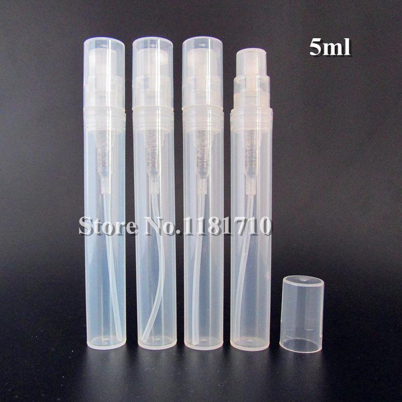 High Quality 50pcs/lot 5ml Small Clear Plastic Perfume Spray Bottles Empty Refillable Atomizer Perfume Sample Test Bottle Vials