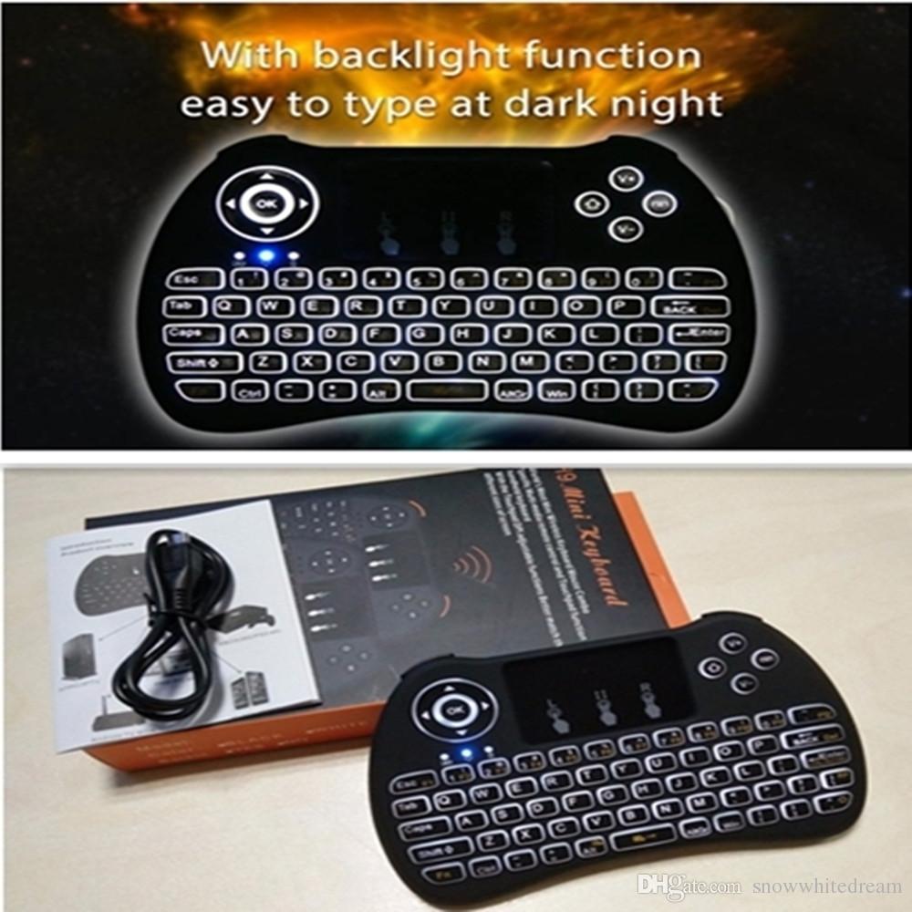 H9 Fly Air Mouse Mini Wireless Keyboard 2.4GHz Touchpad Kyeboard with backlight Remote Control For T95 TV Box M8S MXQ Pro X96